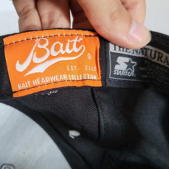 Bait Snake Logo Mens Snapback Faux Snakeskin Flat Brim Hat - Picture 7 of 7